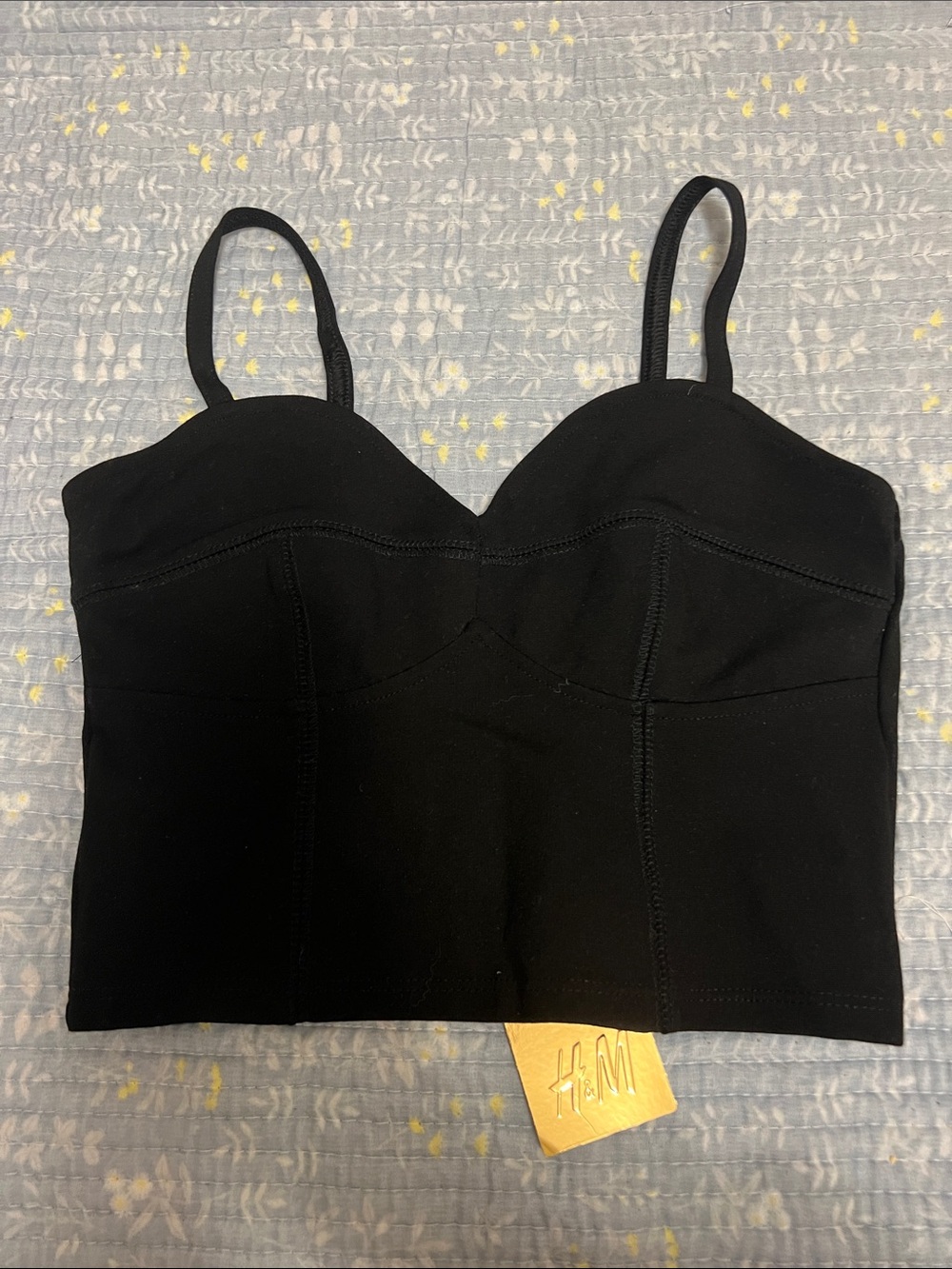 H&M Cropped Bustier Tank Top